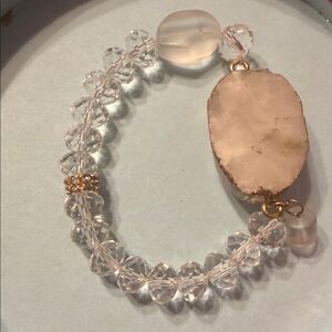 Elegant Quartz Druzy Stretch Bracelet